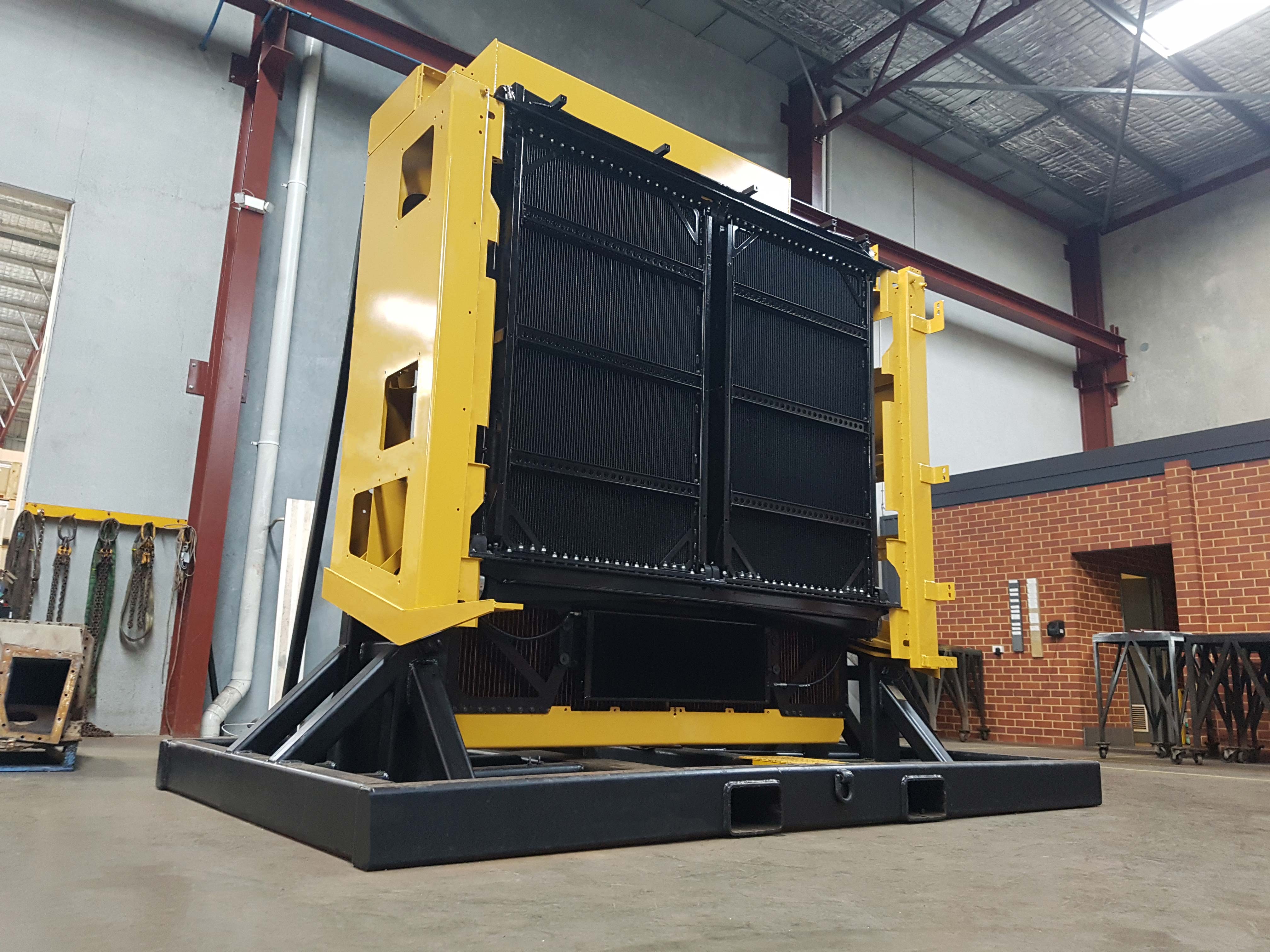 COR Cooling industrial radiator ready for delivery to customer on transport frame