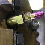 Birrana break wear gauge installed in wheel group with cap removed